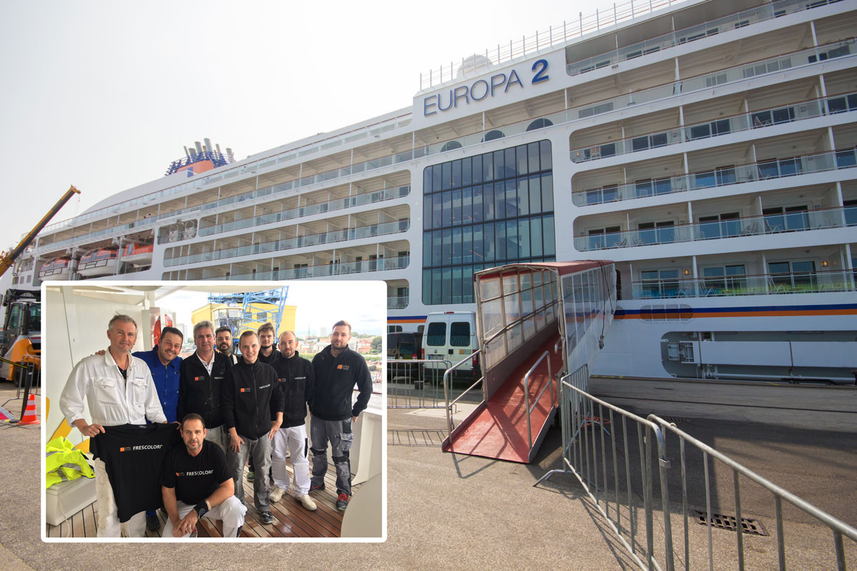 Das Frescolori-Team auf der MS Europa