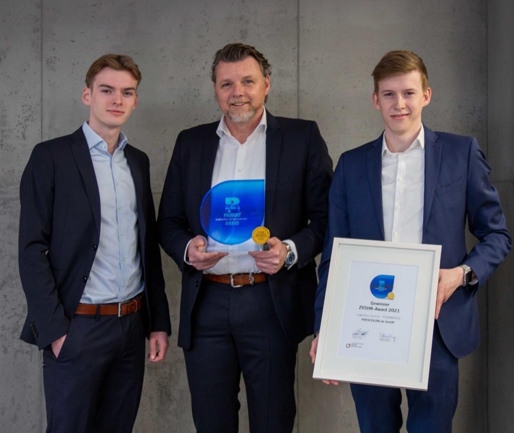 Generationen Rhamen PURAMENTE® gewinnt Produkt-Award „Badkomfort für Generationen“ 2021 ...